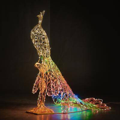 Декоративная 3D Павлин 200 см Neon-Night