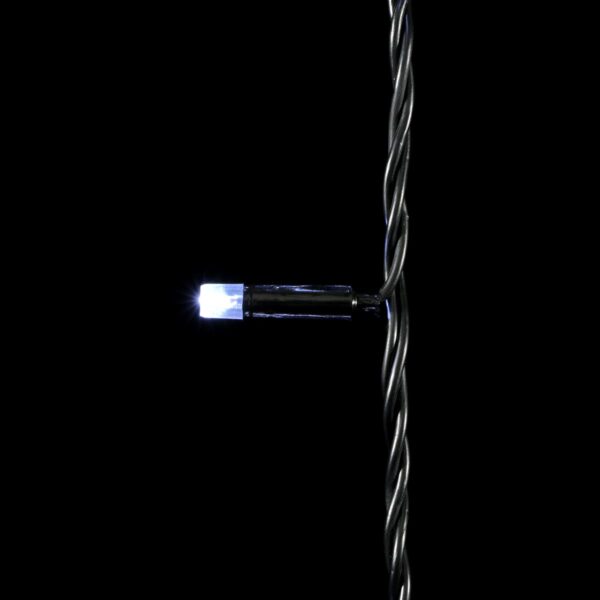 Качественная картинка Светодиодная нить с колпач. Laitcom 10 м, 24V, IP65, 100 led, черн.пров, мерц.бел.диода, белый