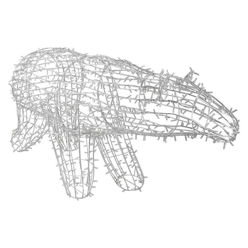 Качественная картинка Фигура объемная Полярный медведь 210х110 см, 1500 LED, IP65, цвет свечения белый NEON-NIGHT