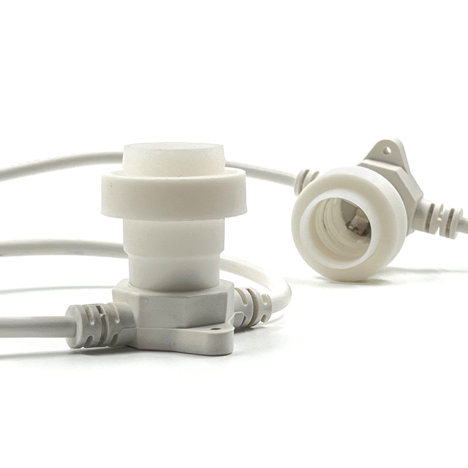 Качественная картинка Белт-Лайт Laitcom 50м, Провод Белый Каучук, Шаг 100 см, 50 Патронов, IP65