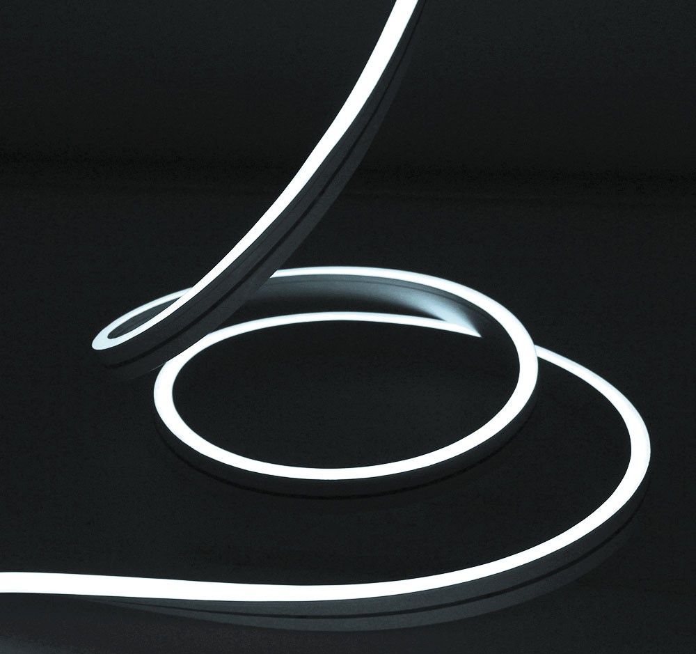 Качественная картинка Гибкий неон Rich LED, 1-сторонний, холодный белый, RL-FX816-120-220V-W/W