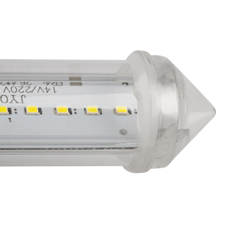 Качественная картинка Сосулька светодиодная E27 30см двухсторонняя 24x2 LED БЕЛЫЙ IP65 230В