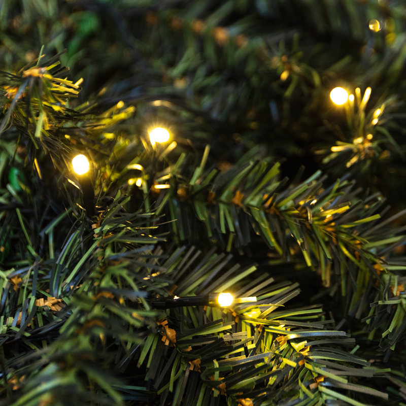 Качественная картинка Гирлянда еловая 2,7м, диаметр 41см, теплое белое свечение 80 LED NEON-NIGHT