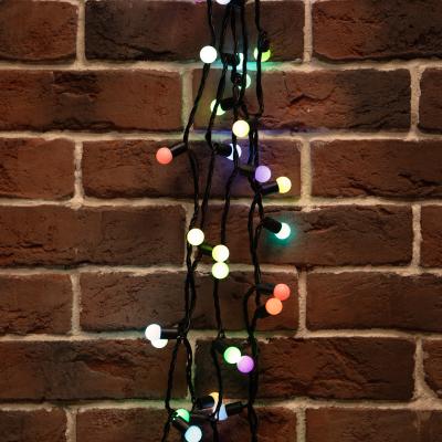 Гирлянда светодиодная Мультишарики Ø17,5мм 20м RGB черный ПВХ IP65 быстрая смена цвета 24В