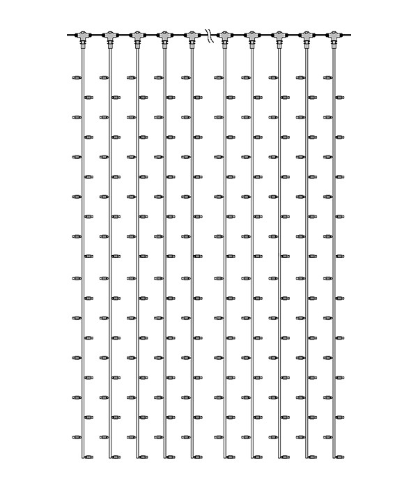 Качественная картинка Светодиодный занавес Laitcom, 1x9м, 900 LED, IP54, черн. пр., теплый белый