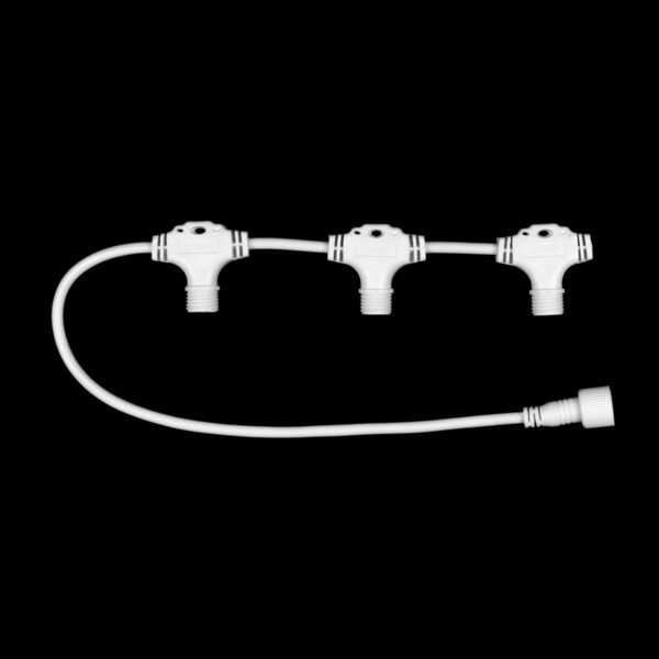 Качественная картинка Разветвитель 3-х лучевой Laitcom 220В, Провод Белый Каучук, IP65