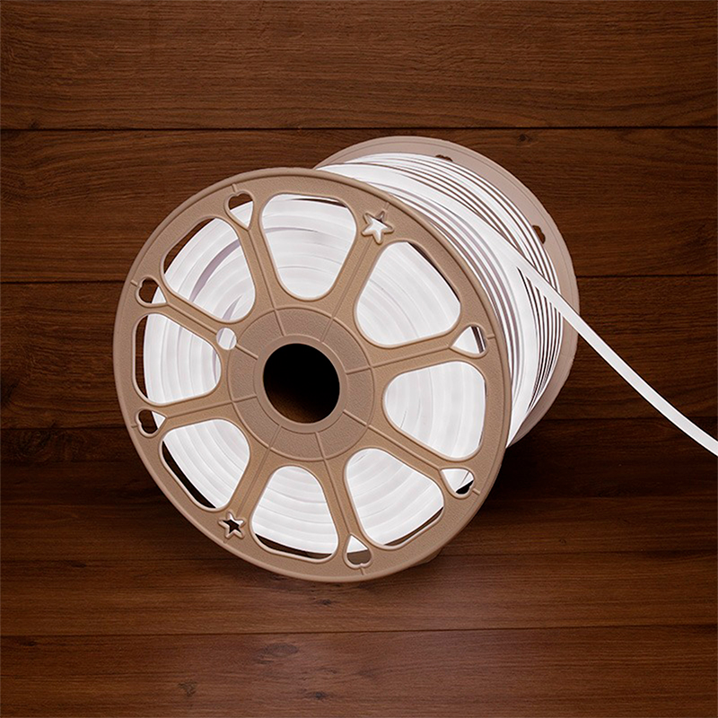 Качественная картинка Гибкий неон NEON-NIGHT 8х16мм односторонний 120 LED/м БЕЛЫЙ 24В бухта 50м