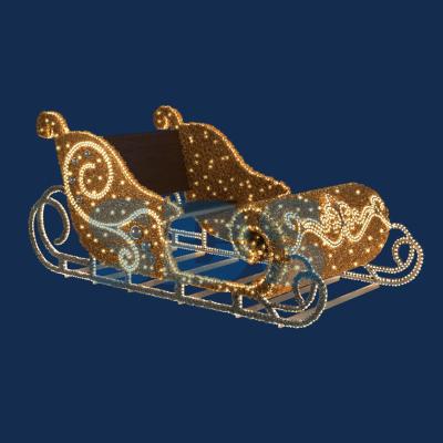 Декоративная 3D фигура Сани Деда мороза 280х130 см Neon-Night