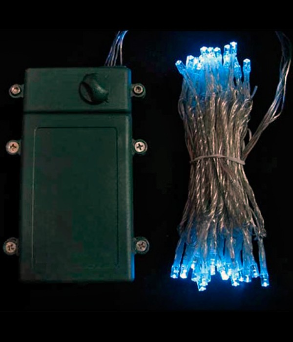 05-178 Светодиодная нить Laitcom, 10м, 24V, 100 LED, IP65, прозр. провод, небесно голубой Качественная картинка 05-178 Светодиодная нить Laitcom, 10м, 24V, 100 LED, IP65, прозр. провод, небесно голубой