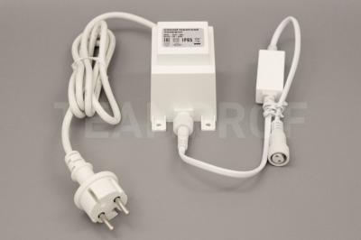 Трансформатор Teamprof 220/24 В, IP65, герметичный, 60 Вт, шнур с выпрямителем