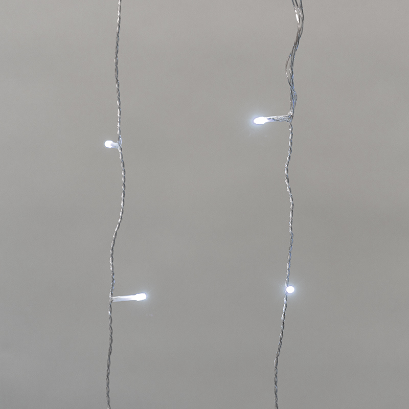 Качественная картинка Светодиодный дождь NEON-NIGHT 2х3м БЕЛЫЙ, мерцание, прозрачный провод, IP44,, 230В