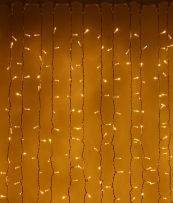 Светодиодный занавес Laitcom 2x3м, 600 LED, IP54, черн. пр., желтый Светодиодный занавес Laitcom 2x3м, 600 LED, IP54, черн. пр., желтый