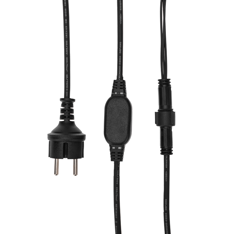 Качественная картинка Уличная гирлянда Лофт 10м, черный каучук, 20 прозрачных ламп, теплый белый, влагостойкая IP65