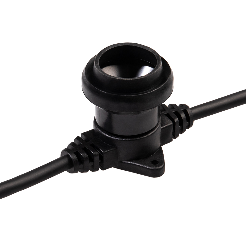 Качественная картинка Белт-Лайт NEON-NIGHT 2 жилы, 50м, шаг 20см, 250 патронов E27, IP65, черный круглый провод ПВХ