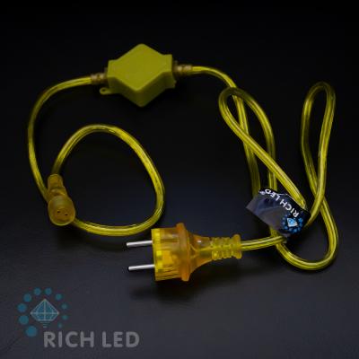 Блок питания универсальный для статичных и флэш изделий Rich LED. 220 В, 2А, провод золотой