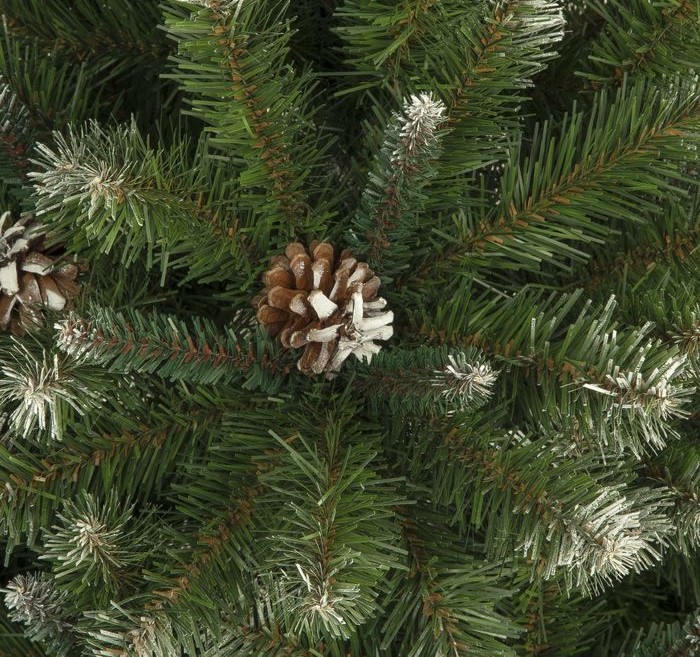 Качественная картинка Ёлка искусственная "Снежная королева" заснеженная 180 см, d ниж. яруса 118 см, 1015 веток