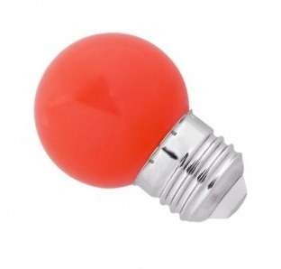 Лампа шар 45 1W LED е27 КРАСНАЯ матовая LAITCOM