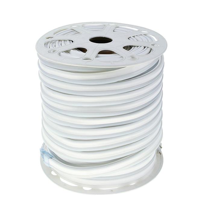 Качественная картинка Гибкий неон Luazon Lighting 15 × 25 мм, IP67, 50 м, SMD2835, 120 LED/м, 220 В, свечение белое