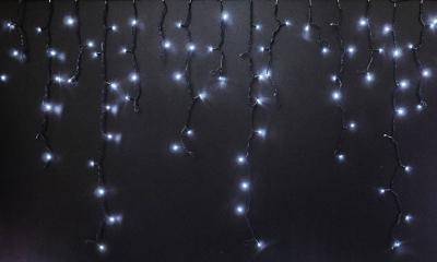 Светодиодная бахрома Rich LED 3*0,9 м, 220 В, мерцание, цвет синий+белый, IP 54, черный провод