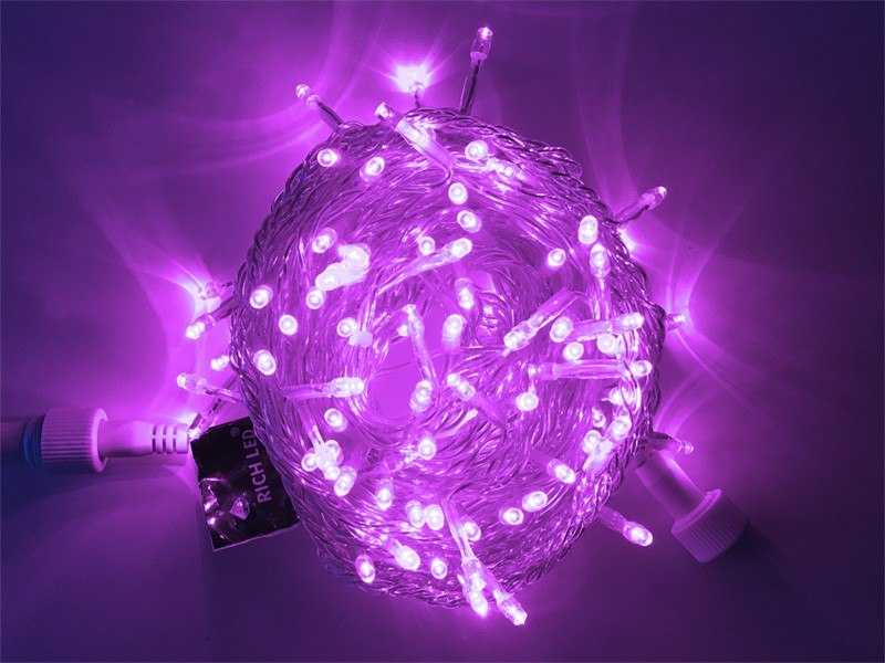 Качественная картинка Светодиодные гирлянды RichLed Нить 10 м, 24 В, пост.свечение, прозр.провод, цвет фиолетовый