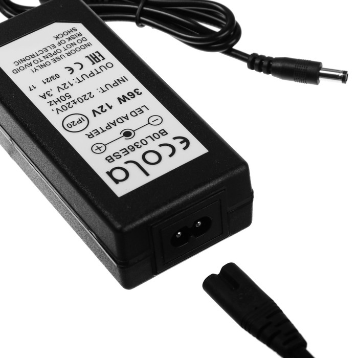 Качественная картинка Блок питания Ecola для светодиодной ленты 12 В, 36 Вт, IP20