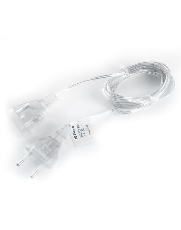 Качественная картинка Сетевой шнур для гирлянд Feron 5м, 2*0,5мм2, прозрачный, DM305