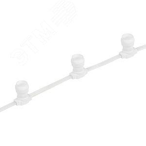 Качественная картинка Гирлянда Belt-Light Neon-Night 2 жилы, 50м, шаг 20см, 250 патр Е27, IP65, белый плос. провод каучук