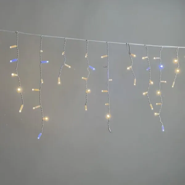 Светодиодная бахрома Laitcom 3,1 x 0,5 м, 220В, 120 LED, Провод Белый Каучук 2,3мм, IP65, мерцание