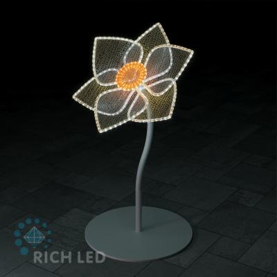 Светодиодный цветок Нарцисс RichLed, 1,4 м, тепло-белый