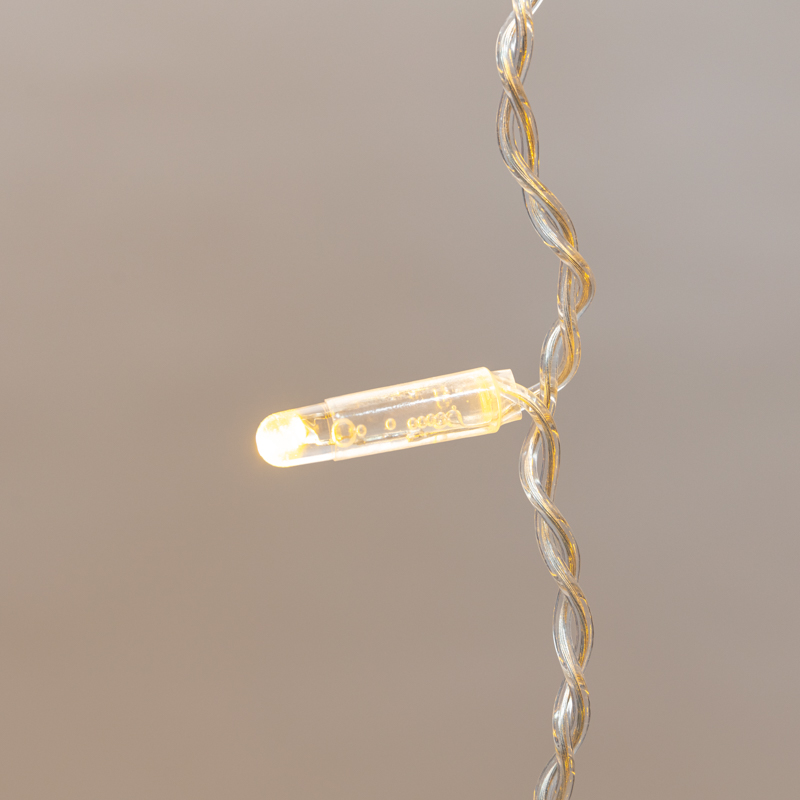 Качественная картинка Светодиодный занавес NEON-NIGHT 2х3м ЖЕЛТЫЙ, прозрачный ПВХ, IP65, постоянное свечение, 230В