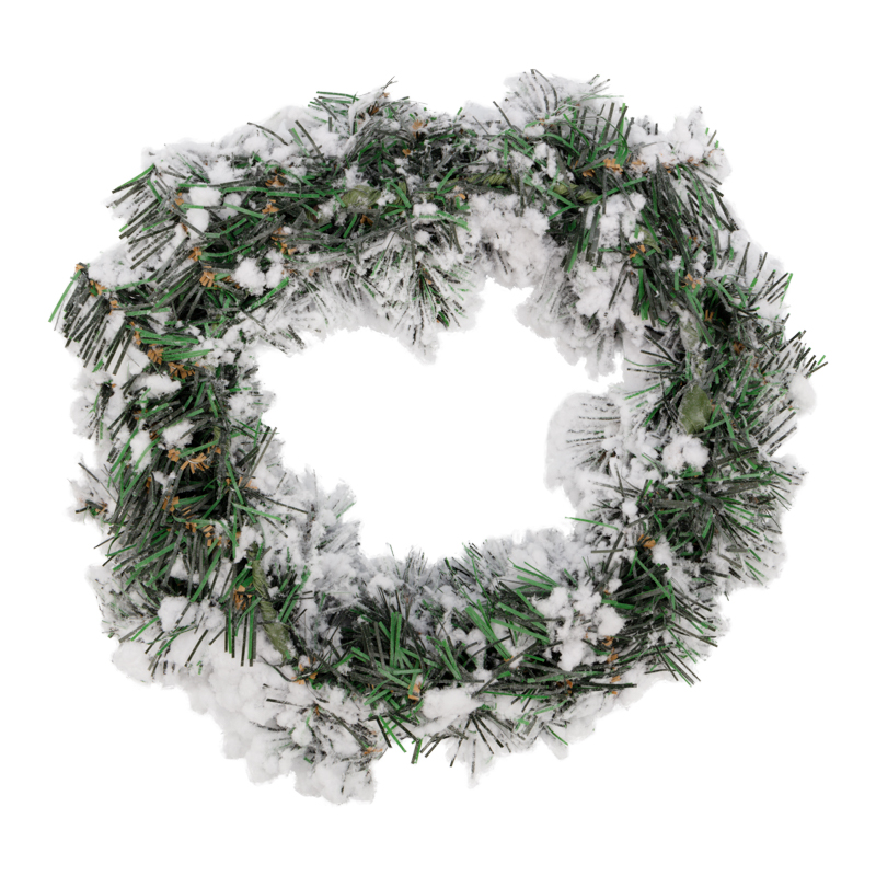 Качественная картинка Заснеженный еловый венок NEON-NIGHT Ø 30 см, ПВХ