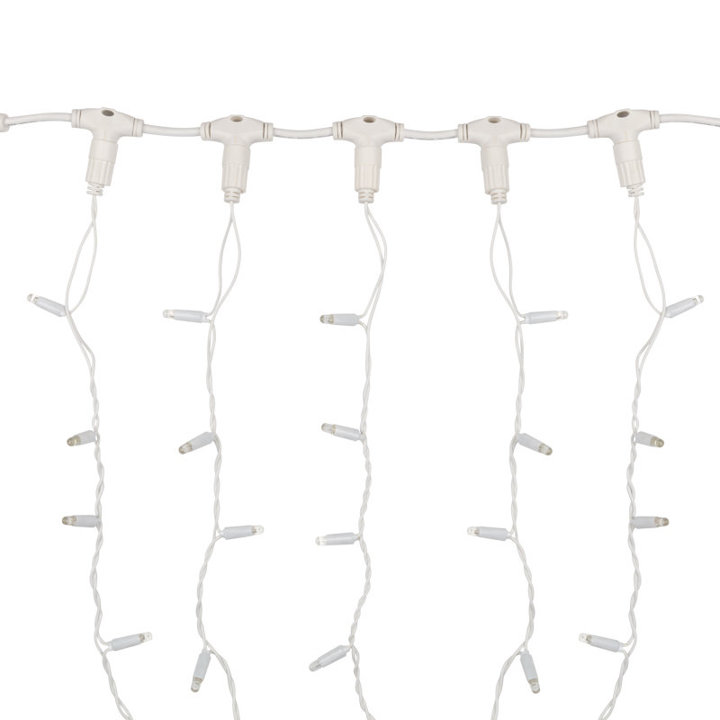 Качественная картинка Светодиодный занавес NEON-NIGHT 2х1,5м ЖЕЛТЫЙ, белый ПВХ, IP65, постоянное свечение, 230В