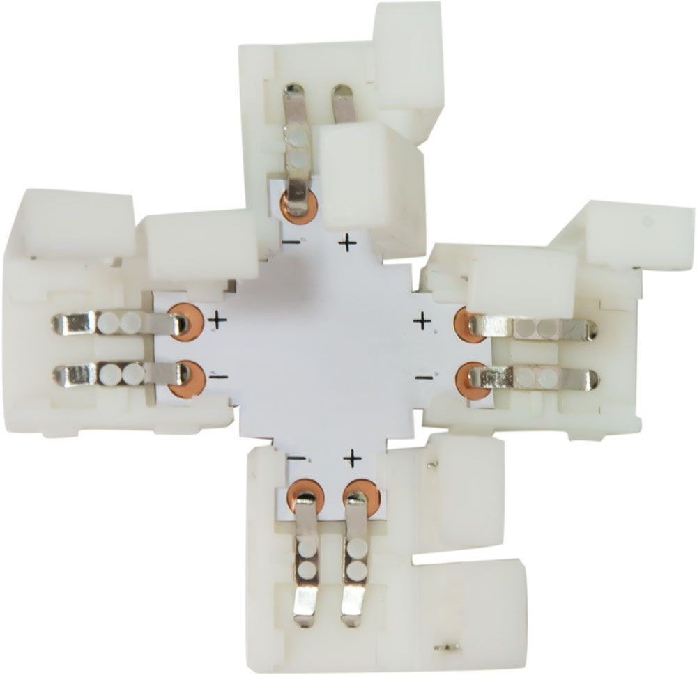 Качественная картинка Комплект Х коннекторов с соединителем для светодиодной ленты Feron (3528/8мм), LD190