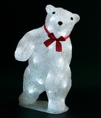 Светодиодная фигура "Медведь" Laitcom, 36 см, 40 led, 220/24V., белый