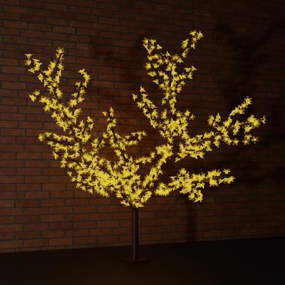 Светодиодное дерево Сакура 1,5м, диаметр кроны 1,8м, желтые LED, IP65, NEON-NIGHT