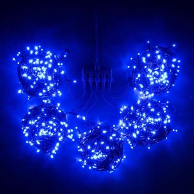 Комплект гирлянды Laitcom 100м., 5x20м, 1000 LED, IP54, 24V, черн. пр. ПВХ, синий с мерцанием