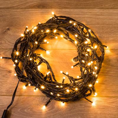 Cветодиодная нить управляемая NEON-NIGHT 10м ТЕПЛЫЙ БЕЛЫЙ черный ПВХ IP65 динамика 230В