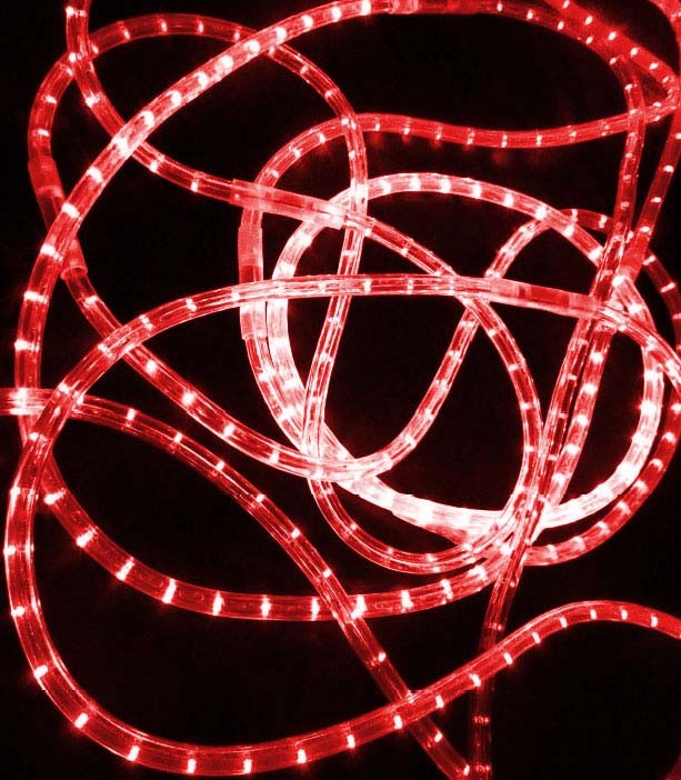 Качественная картинка Дюралайт 2-х проводной RichLed, 24В, пост. свечение, цвет красный