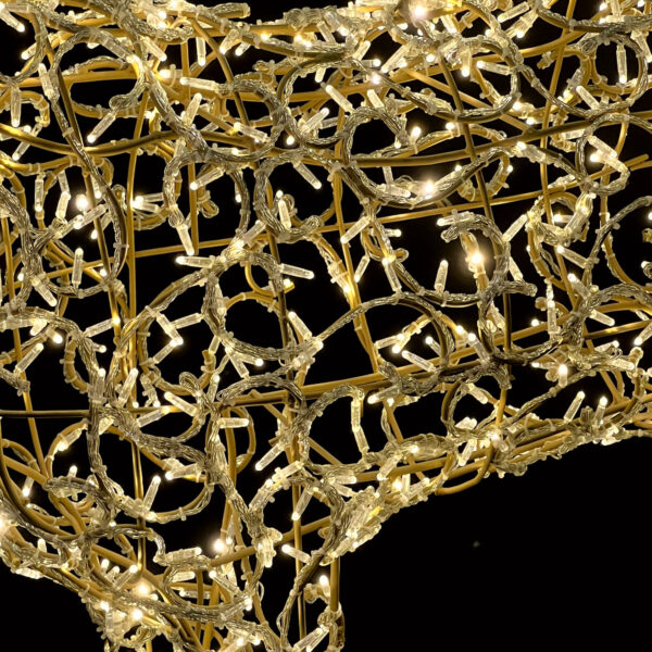 Качественная картинка Светодиодная фигура "Световой Олень" Laitcom, 2м, провод прозр.ПВХ, 24В, IP65, т.белый