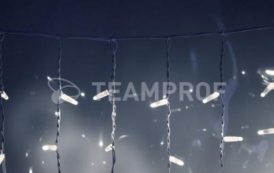 Светодиодный занавес Teamprof 2х1.5м, статика, белый провод, белый