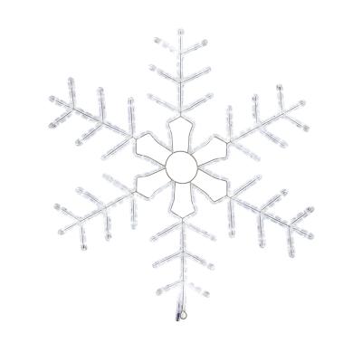Светодиодная фигура из дюралайта Снежинка с эффектом мерцания 95x95см БЕЛЫЙ NEON-NIGHT
