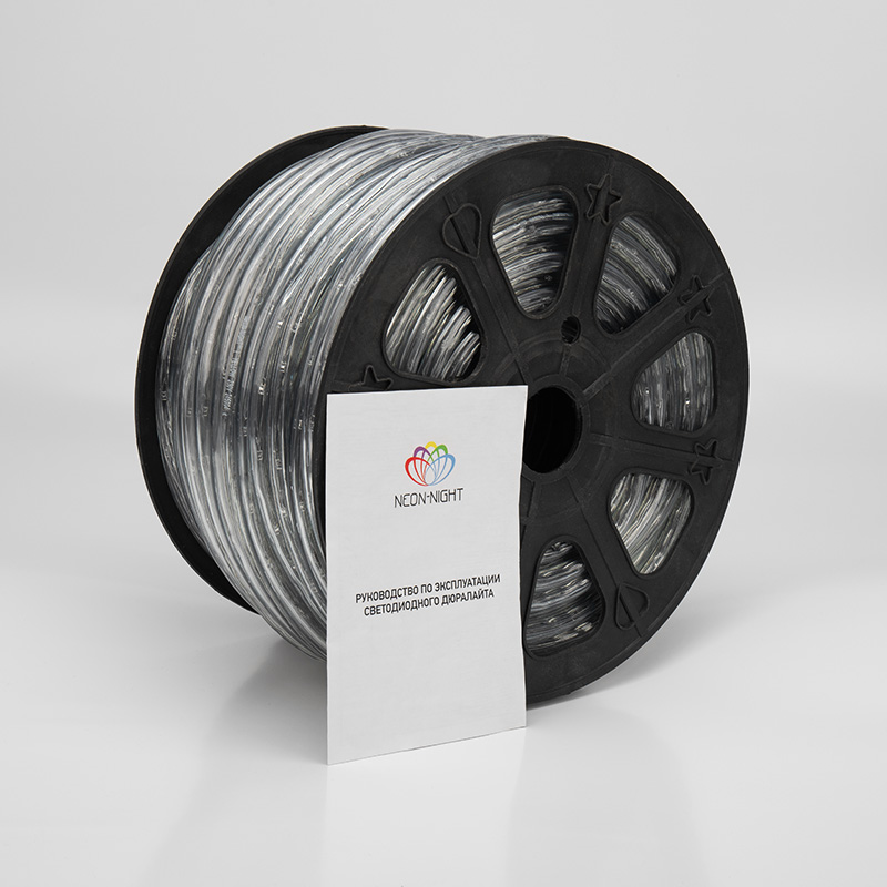 Качественная картинка Дюралайт NEON-NIGHT трехжильный 230В 13мм 24 LED/м МУЛЬТИ (RYGB) динамика Эконом