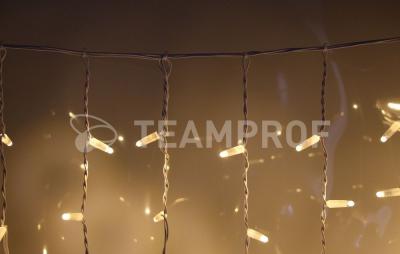 Светодиодный занавес Teamprof 2х1.5м, статика, белый провод, теплый белый Светодиодный занавес Teamprof 2х1.5м, статика, белый провод, теплый белый