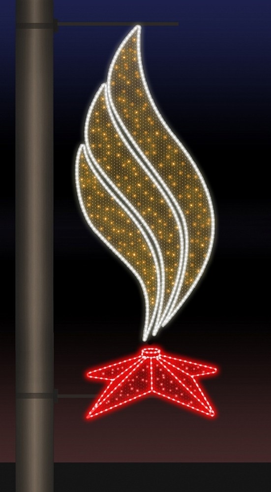 Качественная картинка Светодиодные уличные консоли ко Дню победы Rich LED Вечный огонь №1 тип 9-9