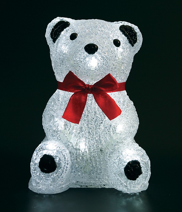 Качественная картинка Светодиодная фигура "Медвежонок" Laitcom, 18 см, 16 led, IP54, 3АА., белый