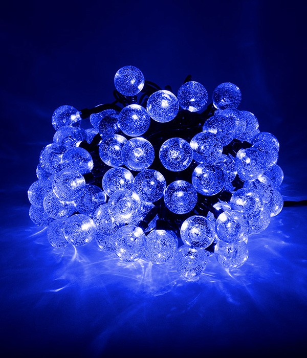 Качественная картинка Гирлянда светодиодная Laitcom Пузырьки 10м, 100 led, IP54, 220-230V., D23мм, синий