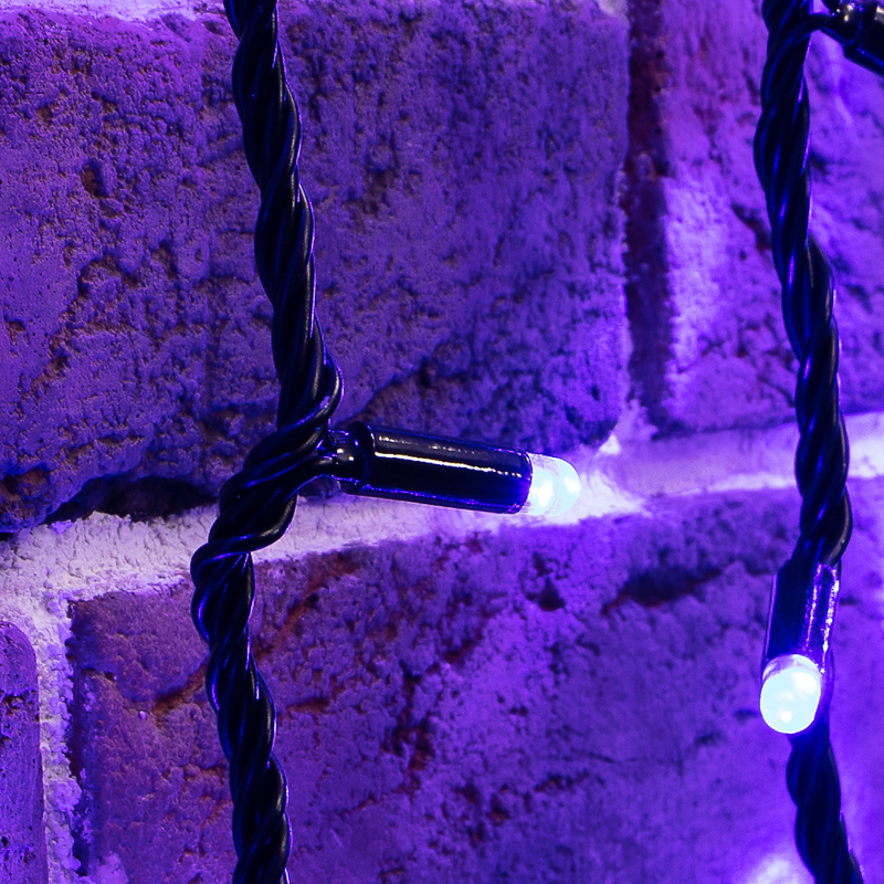 Качественная картинка Светодиодная гирлянда занавес Neon-Night, 2x6м, 1520LED, чёрн ПВХ, IP65, водопад, синий, блок в комп