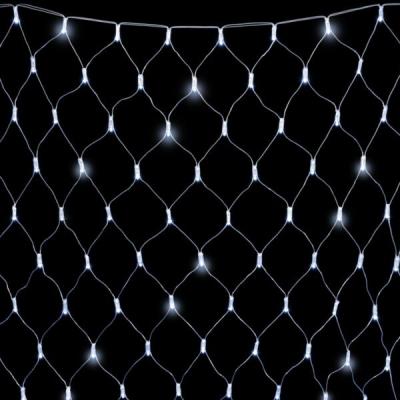 Светодиодная сеть с колпачком Laitcom, 2x2м, 256 led, IP65, 220В, прозр. пр.ПВХ, белый с мерцанием