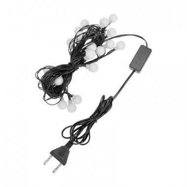 Качественная картинка Гирлянда светодиодная Шарики Neon-Night 5 м, зеленый провод, IP20, 20LED, мерцание мульти