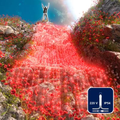 Светодиодный занавес RichLed, 2*9 м, 220 В, постоянное свечение, IP54, красный Светодиодный занавес RichLed, 2*9 м, 220 В, постоянное свечение, IP54, красный
